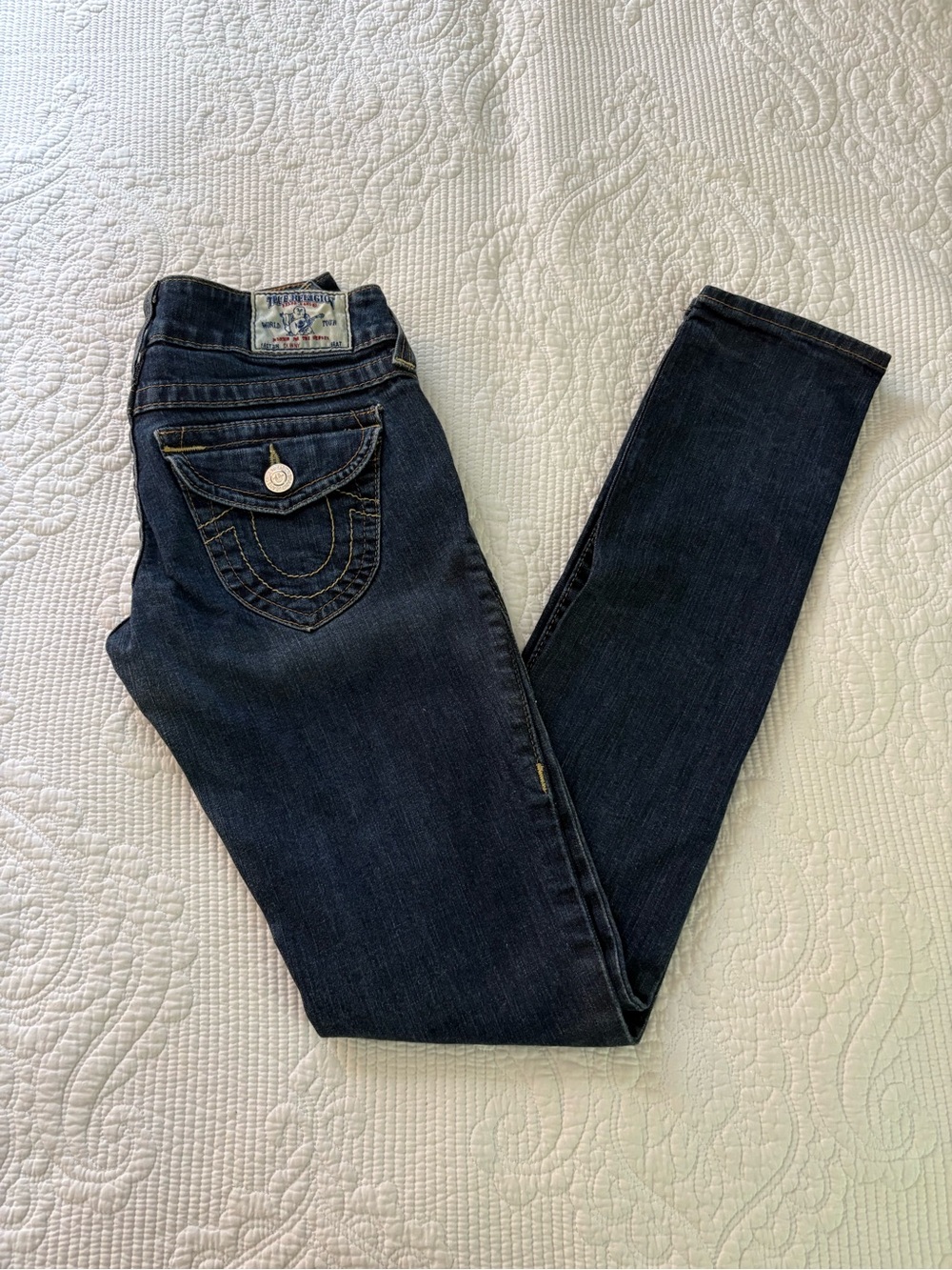 True Religion Women's Dark Indigo Skinny Jeans